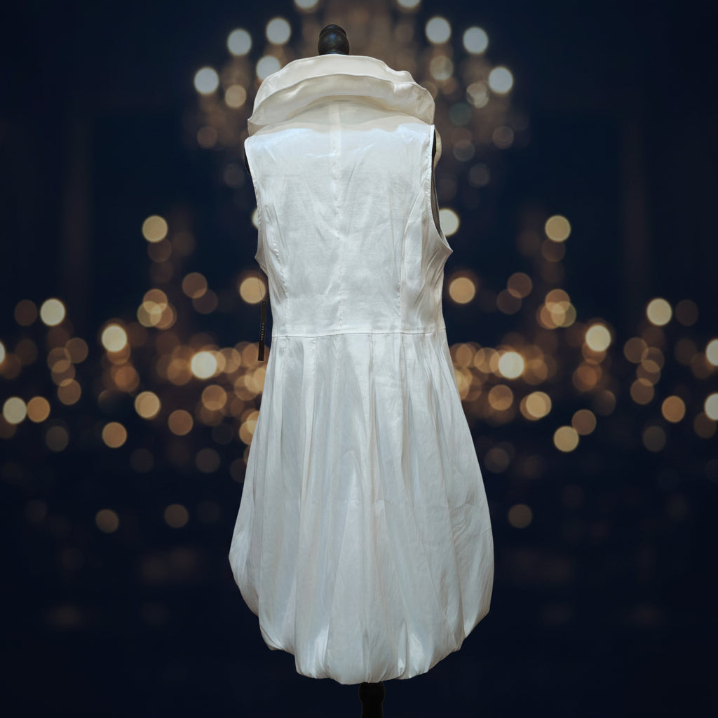 Women's White Satin Party Dress