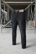 Men's Black Denim Cargo Pants