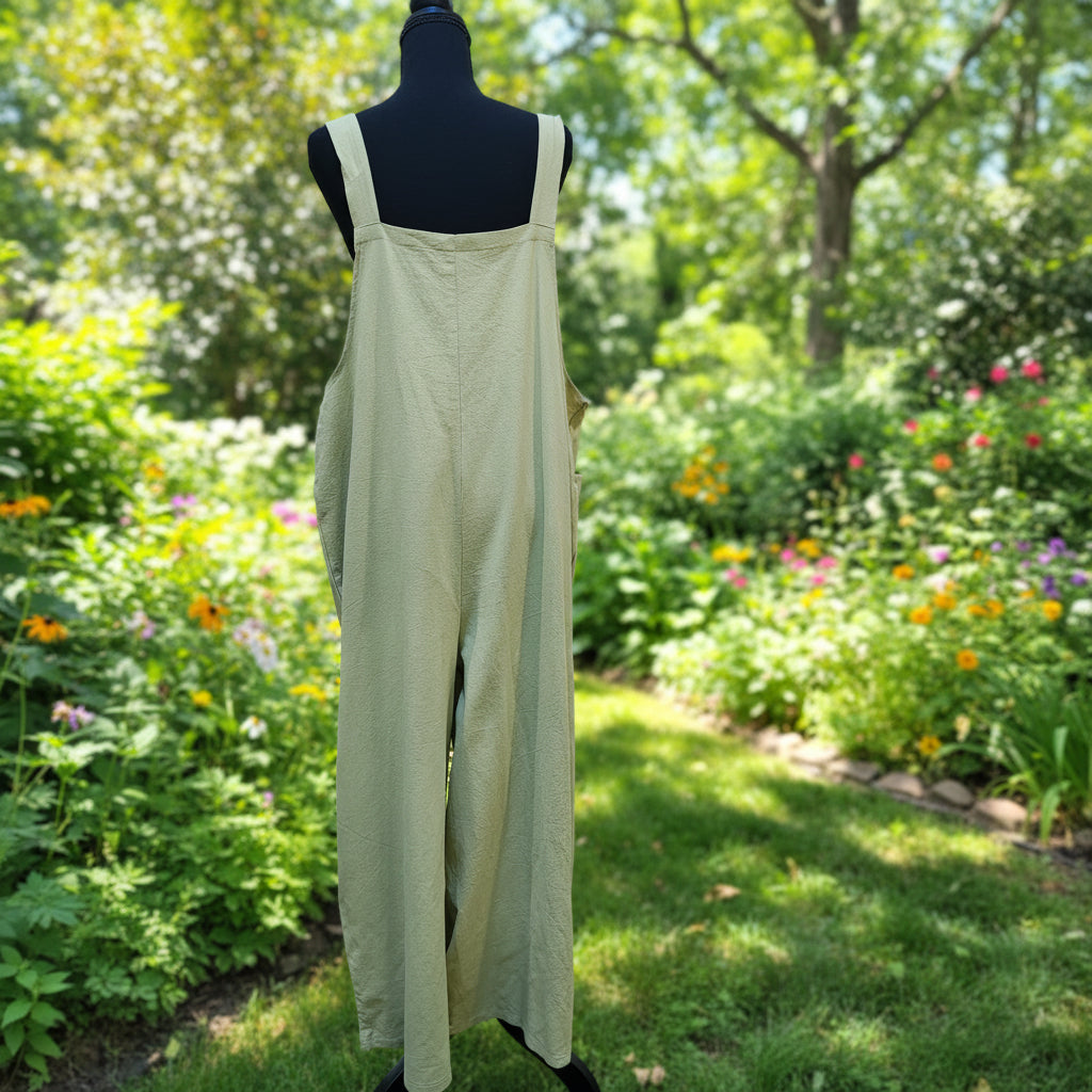 Women's Linen Overall Jumpsuit
