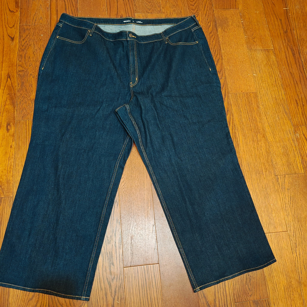 Women's Wide Leg Plus Size Blue Jeans