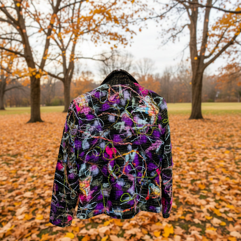 Women's Multicolor Long Sleeve Lined Jacket