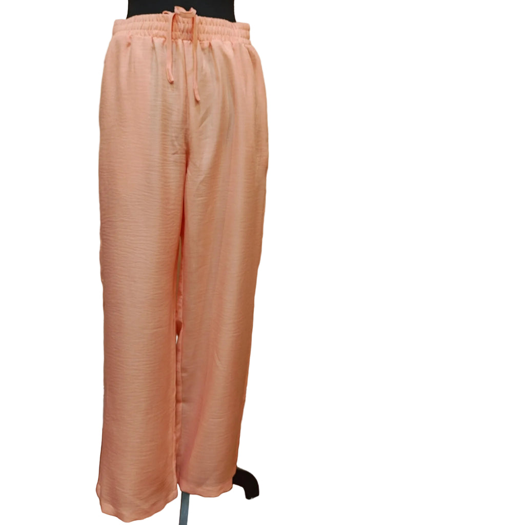 Men's Pink Wide Leg Drawstring Pants