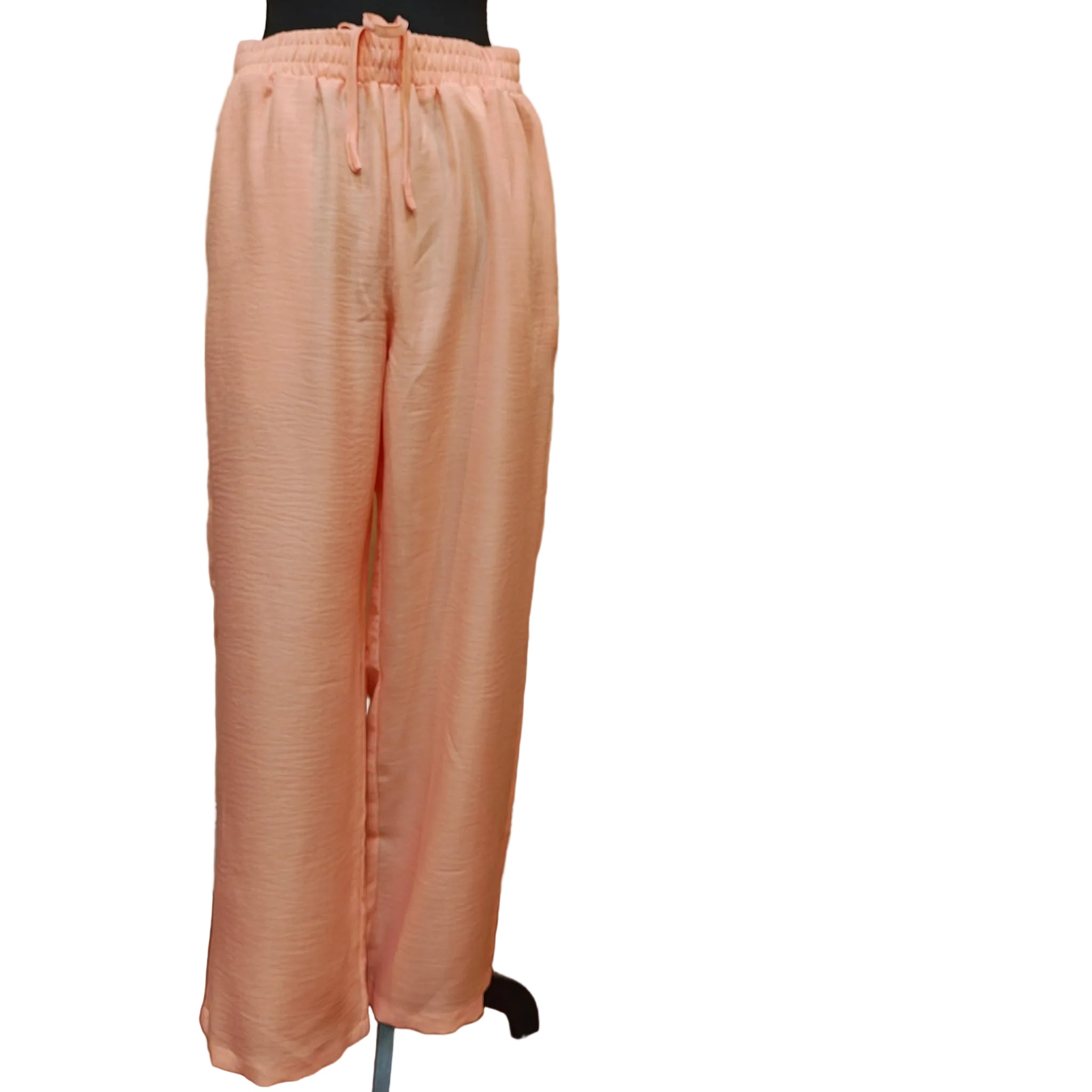 Men's Pink Wide Leg Drawstring Pants
