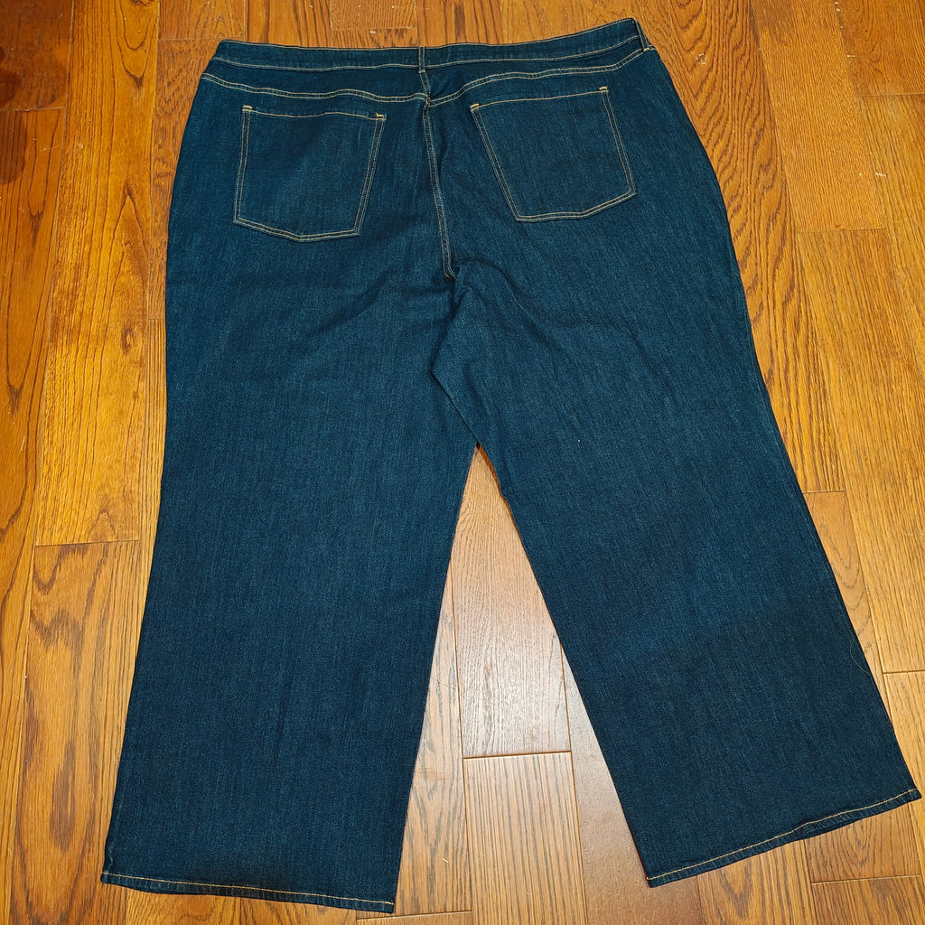Women's Wide Leg Plus Size Blue Jeans