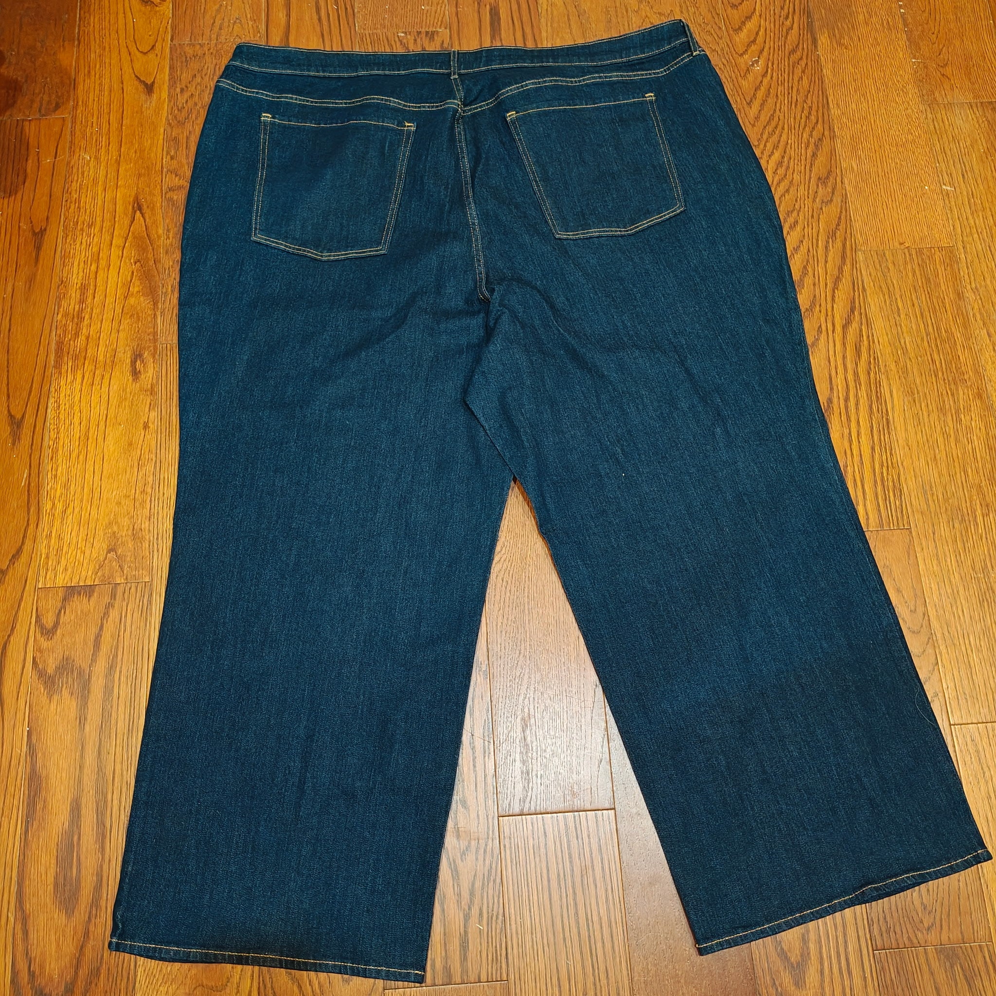 Women's Wide Leg Plus Size Blue Jeans