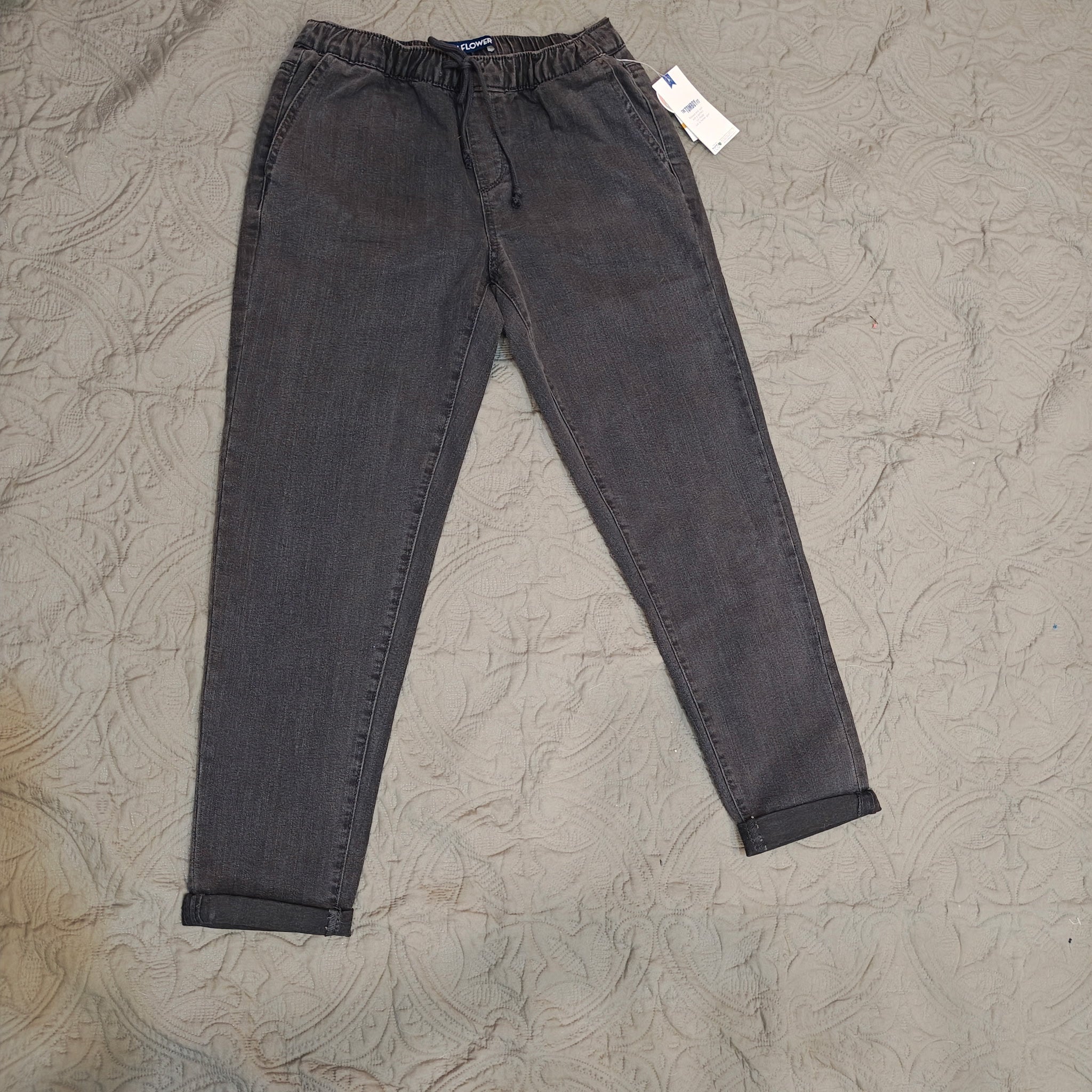 Children's Dark Gray Jeans with Drawstring Waistband