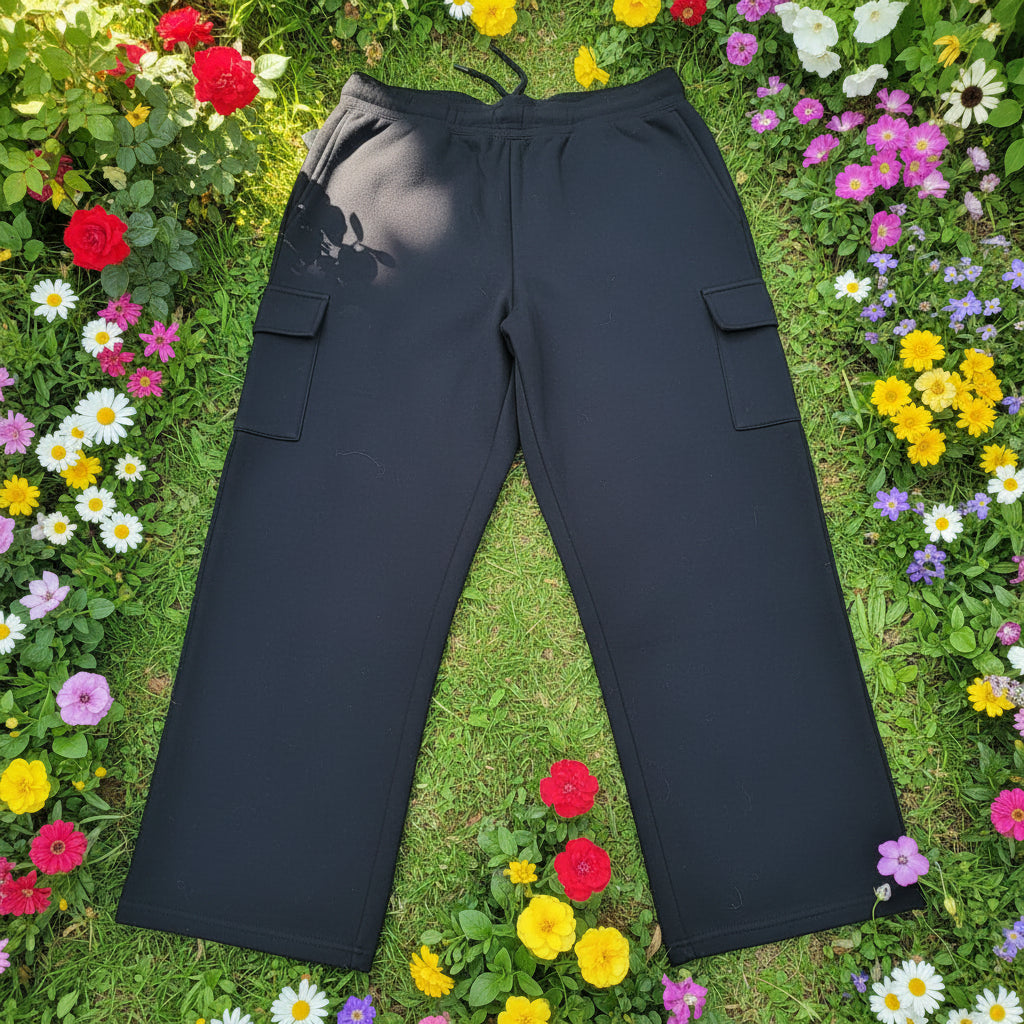 Women's Black Bebe Cargo Sweatpants