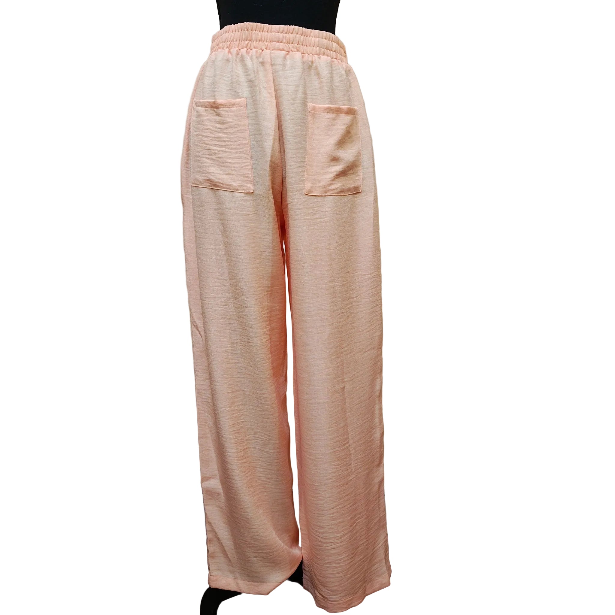 Men's Pink Wide Leg Drawstring Pants
