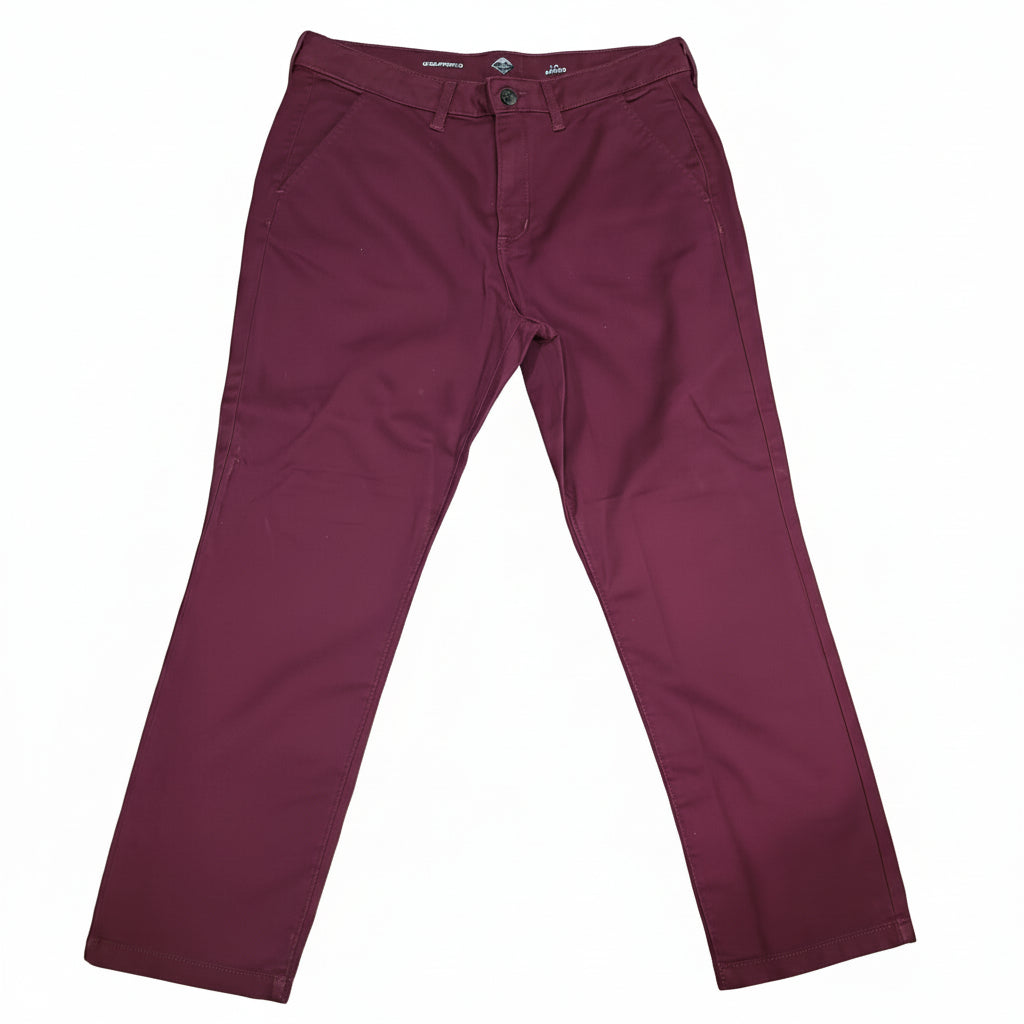 Women's Deep Burgundy Chino Pants