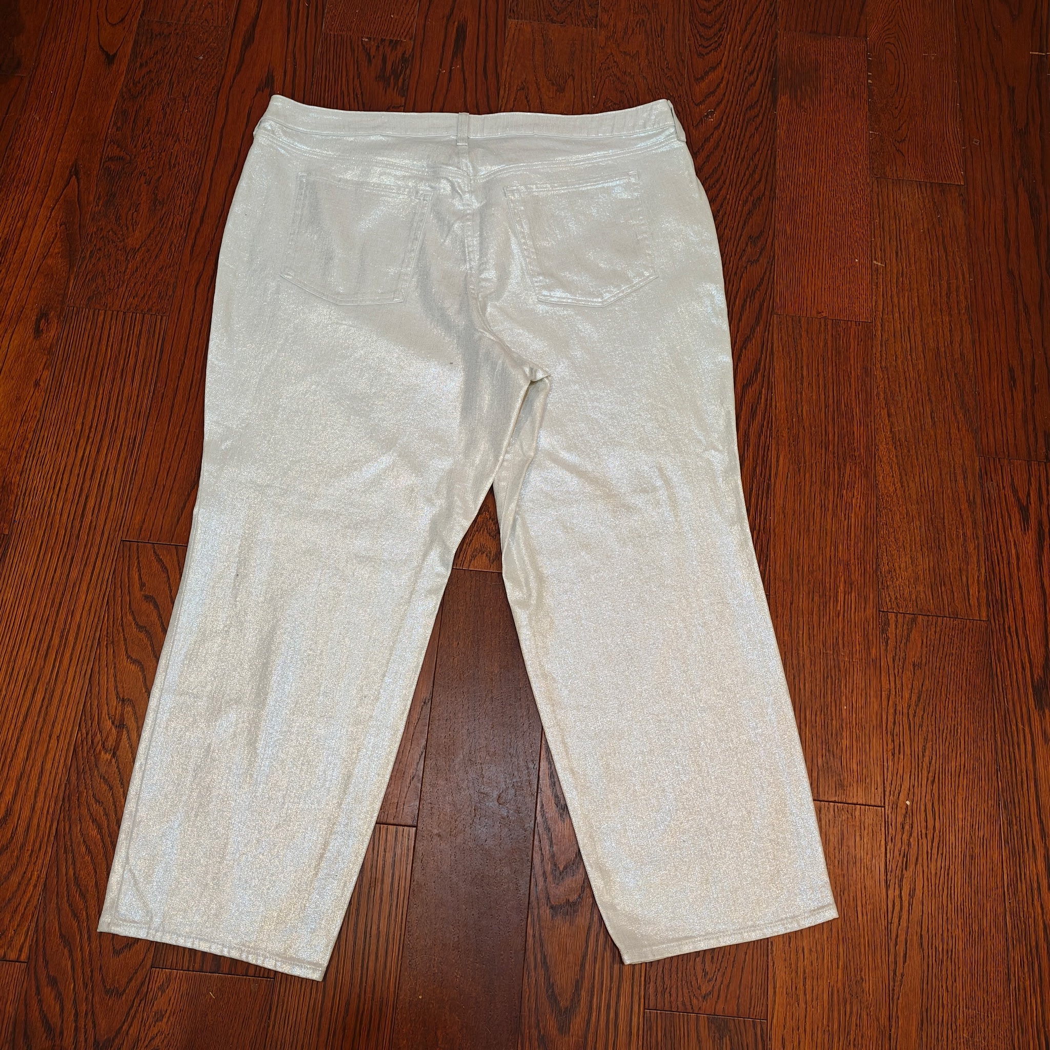 Women's White Sparkle Jeans