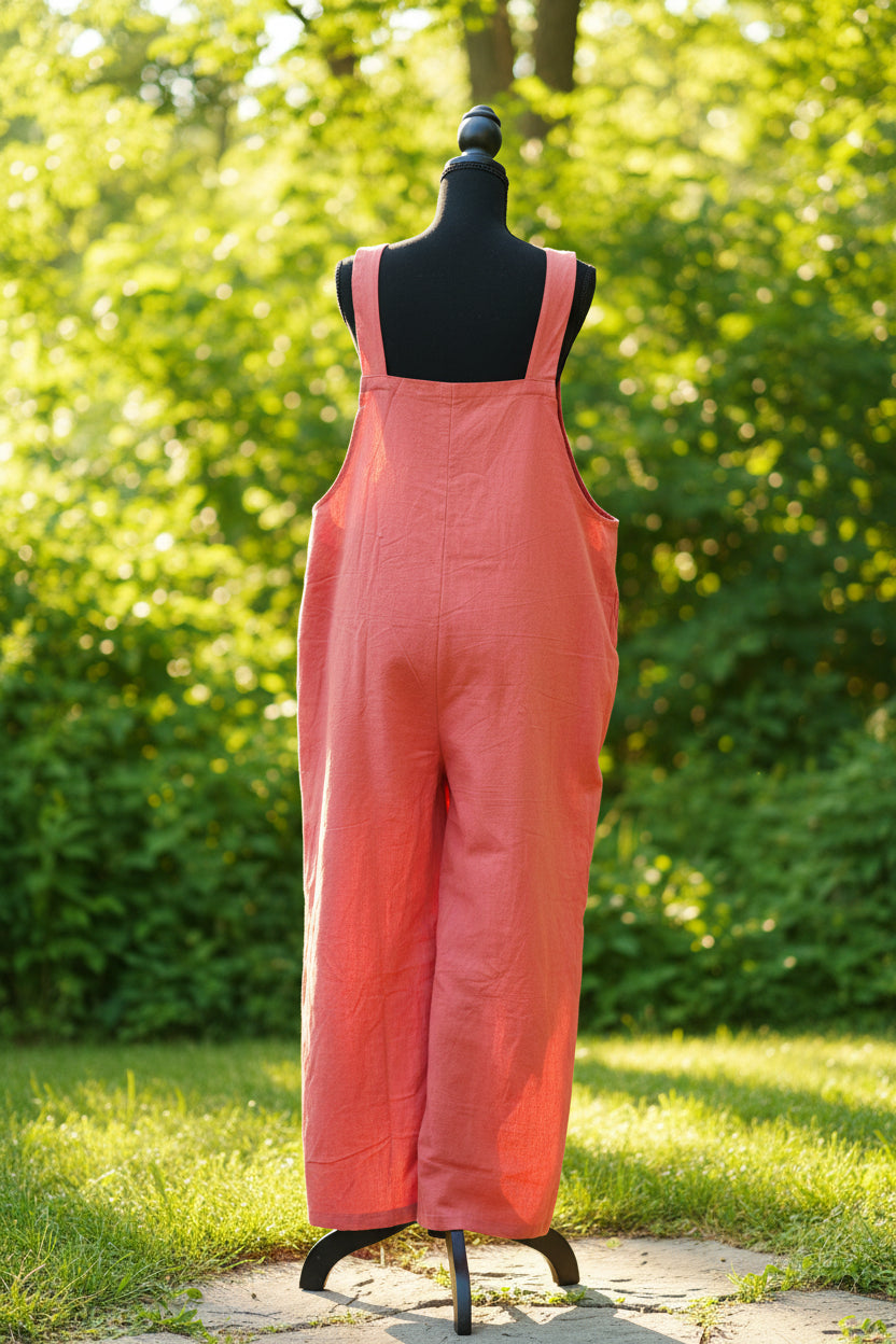 Women's Linen Overall Jumpsuit