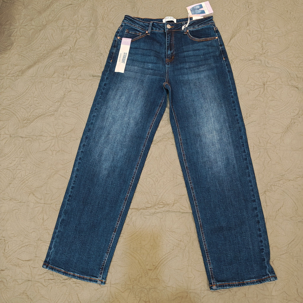 Women's Slightly Distressed Straight Leg Jeans