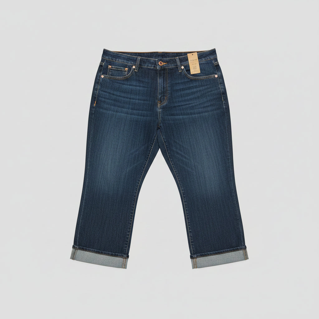 Levi Strauss Women's Mid-Rise Cuffed Capri Jeans