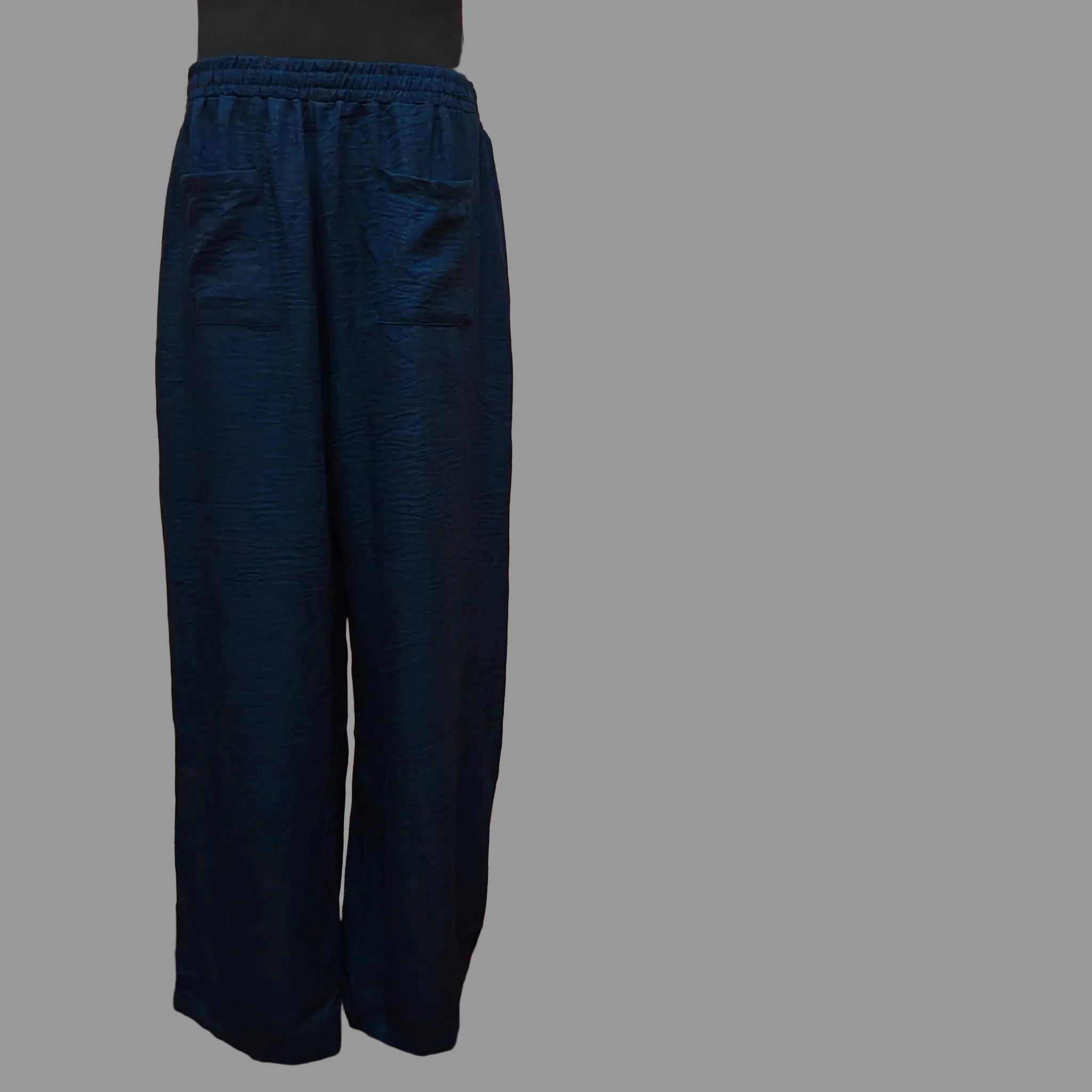 Men's Navy Wide Leg Drawstring Pants