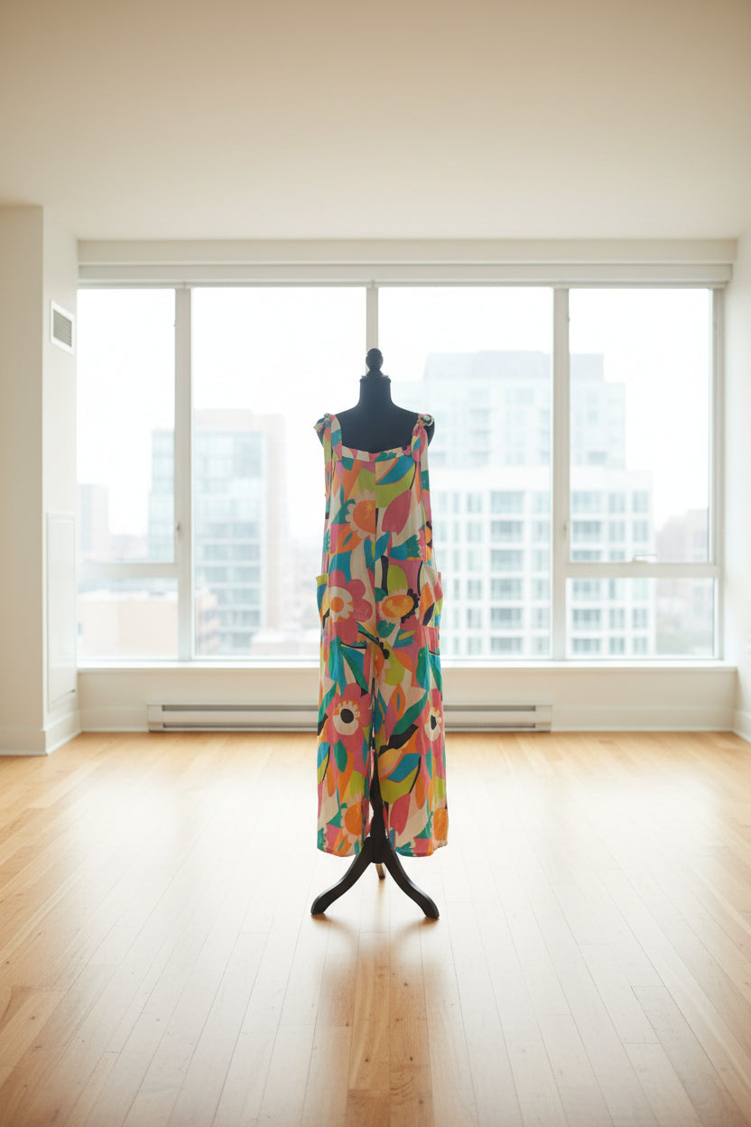 colorful floral romper