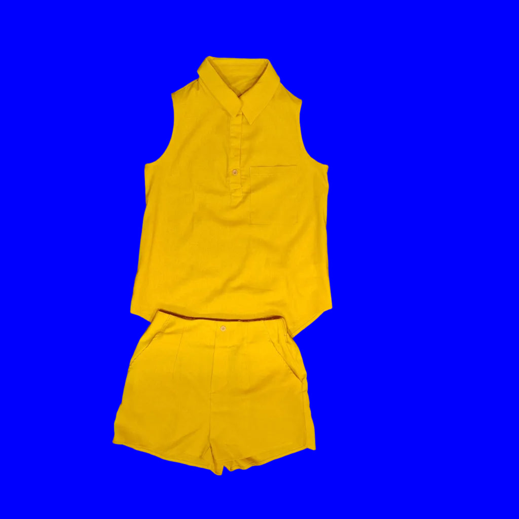 Mustard Two-Piece Short Set