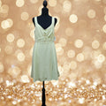 Women's Lime Green Linen Peasant Dress