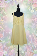 Women's Yellow Linen Peasant Dress