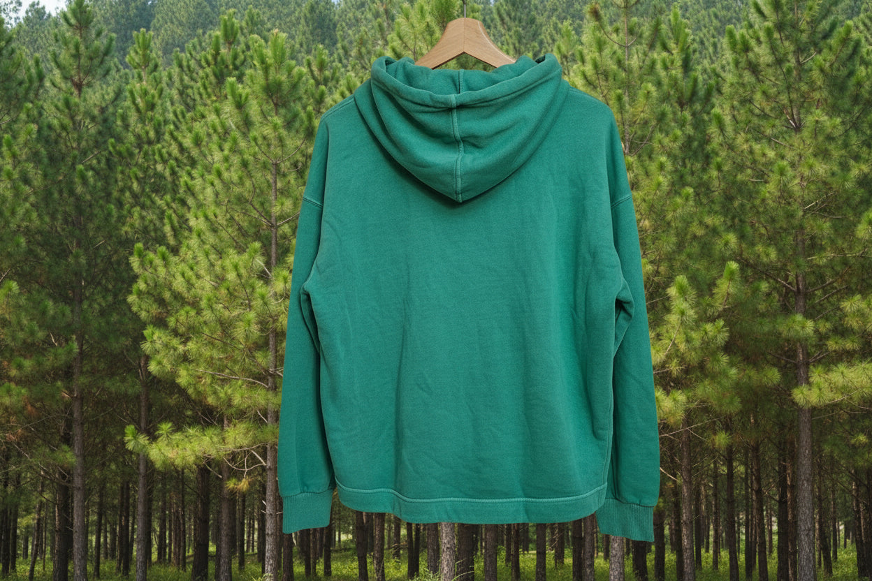 Women's Green V-Neck Hoodie