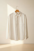Women's White Button-Up Long Sleeve Shirt