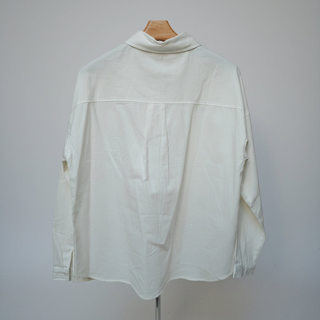 Women's White Button-Up Long Sleeve Shirt