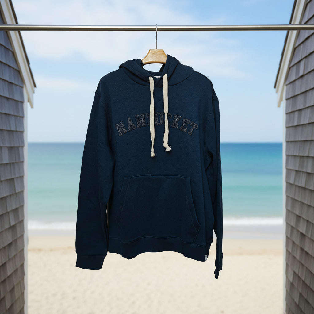 Men's Navy Blue Destination Print Pullover Hoodie