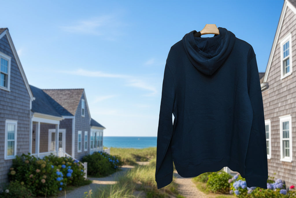 Men's Navy Blue Destination Print Pullover Hoodie