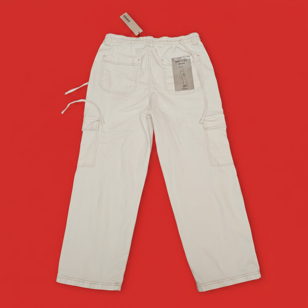 Women's Cream Cargo Jeans