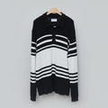 Men's Black & White Stripe Knit Sweater