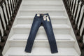 Women's Blue-Black Skinny Stretch Denim Jeans by Bless