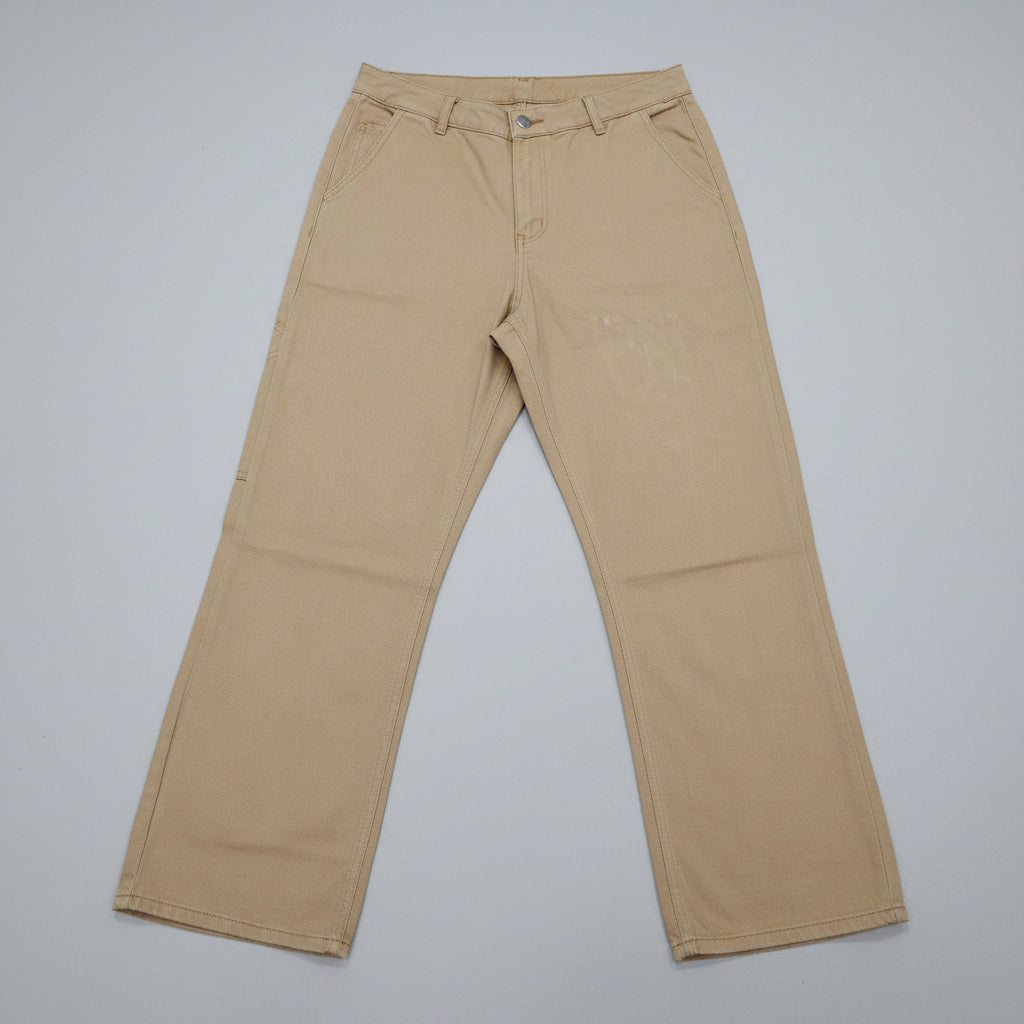 Men's Beige Cargo Jeans