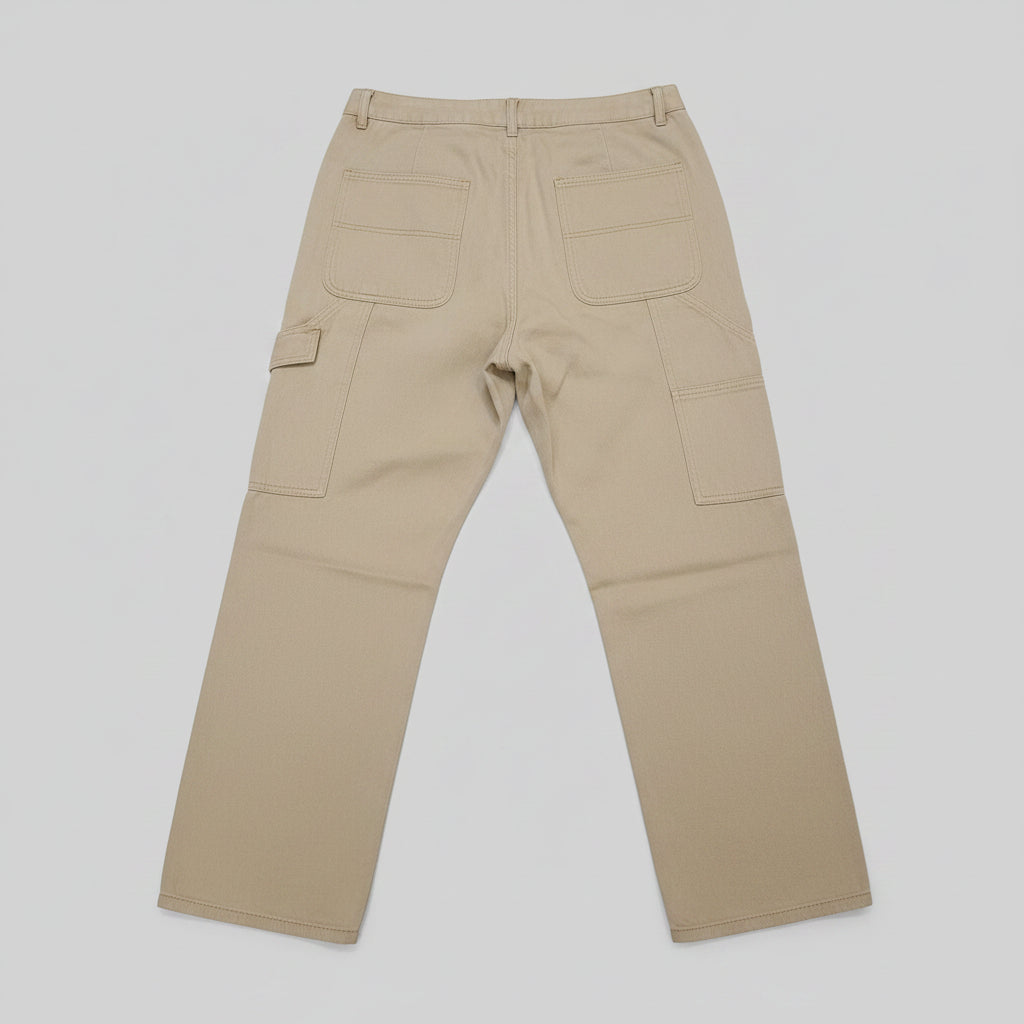 Men's Beige Cargo Jeans