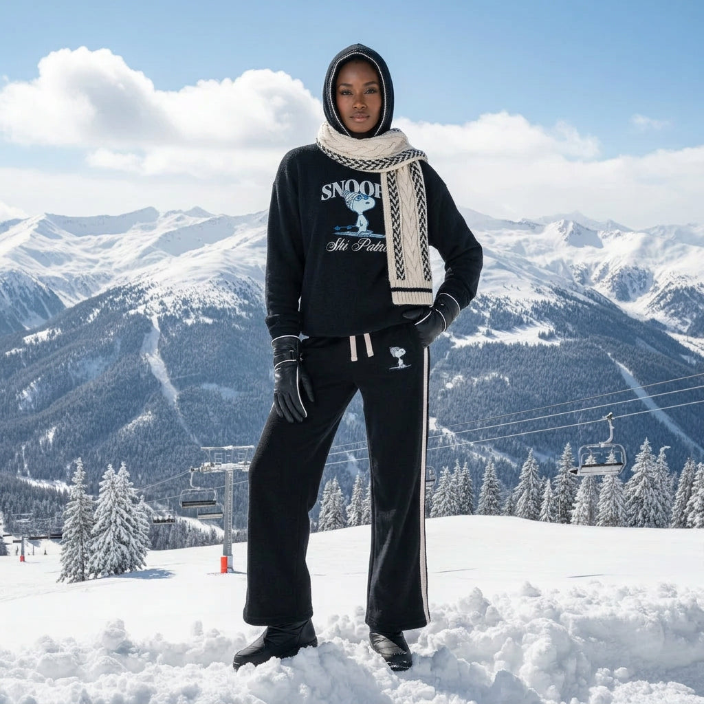 Peanuts Snoopy Ski Patrol 2-Piece Hoodie & Pants Set, Teen XS