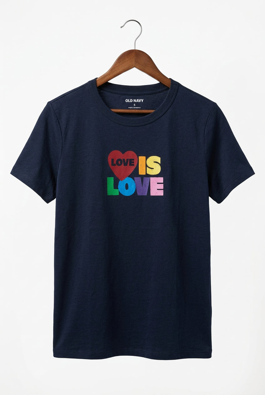 Old Navy Women's Black Love Graphic T-Shirt