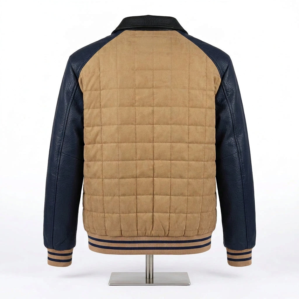 Marc  Asher Men's Tan and Black Quilted Jacket