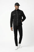 Craft and Flow Men's Black Faux Suede Zip-Up Jacket