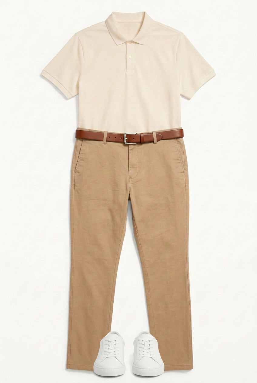 Old Navy Men's Beige Skinny Chino Pants with Built-In Flex