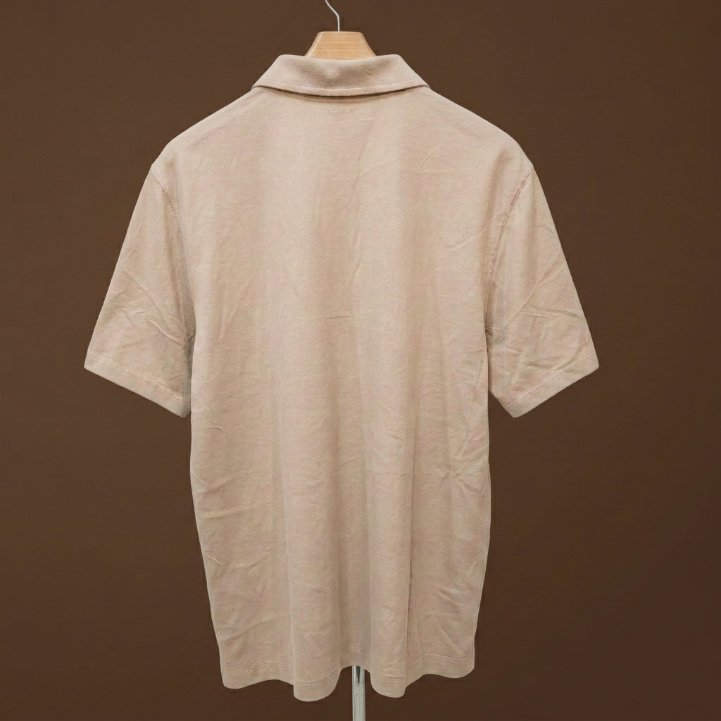 Old Navy Men's Beige Short-Sleeve Jersey Polo Shirt